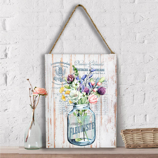 Vintage French Fleuriste Florist Wall Decor