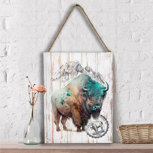 Western Buffalo Turquoise Yellowstone Wall Decor