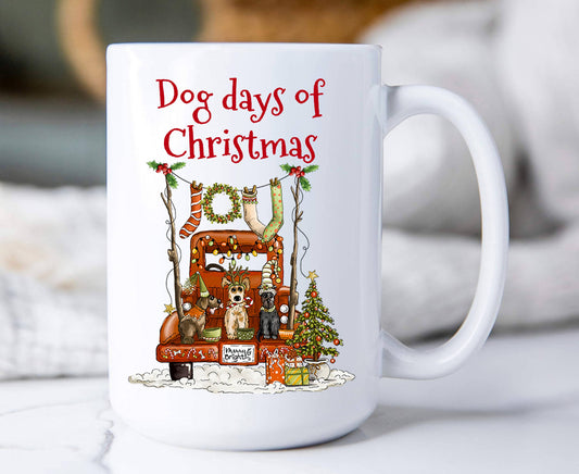 Dog Days of Christmas Coffee Mugs