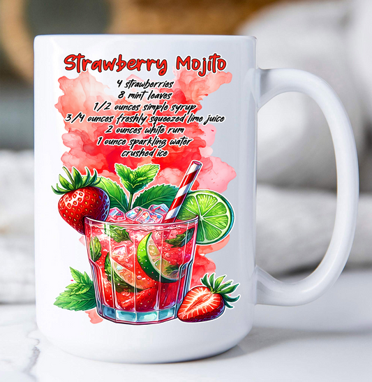 Summer Cocktail Strawberry Mojito Coffee Mug