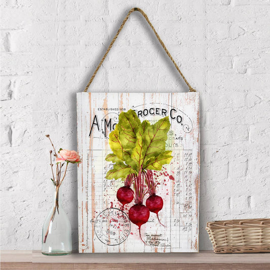 Vintage Farmhouse Beets Root Vegetables Wall Decor