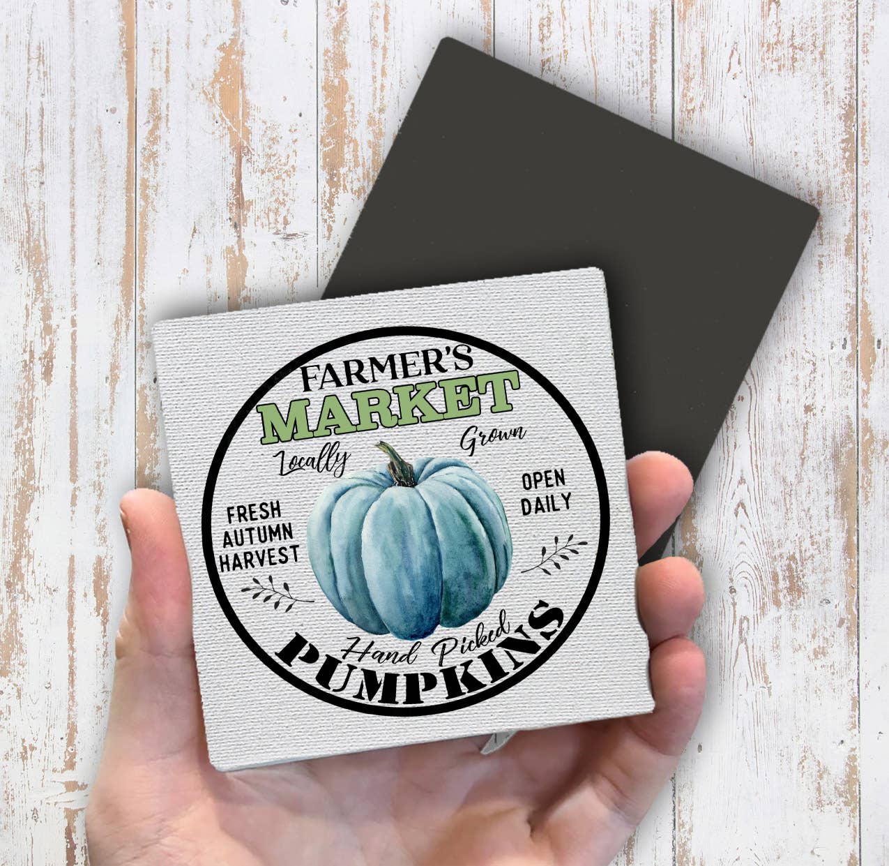 Farmer's Market Pumpkins Autumn Fest, Magnet Fridge - Sets of 2