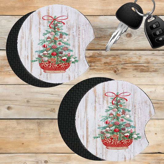 Car Coaster Christmas Chinoiserie Christmas Tree