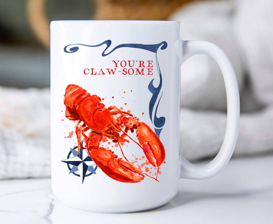 You're Claw-some Lobster Coastal Coffee Mug