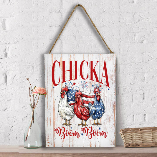 Patriotic Chicka Boom Boom Wall Decor