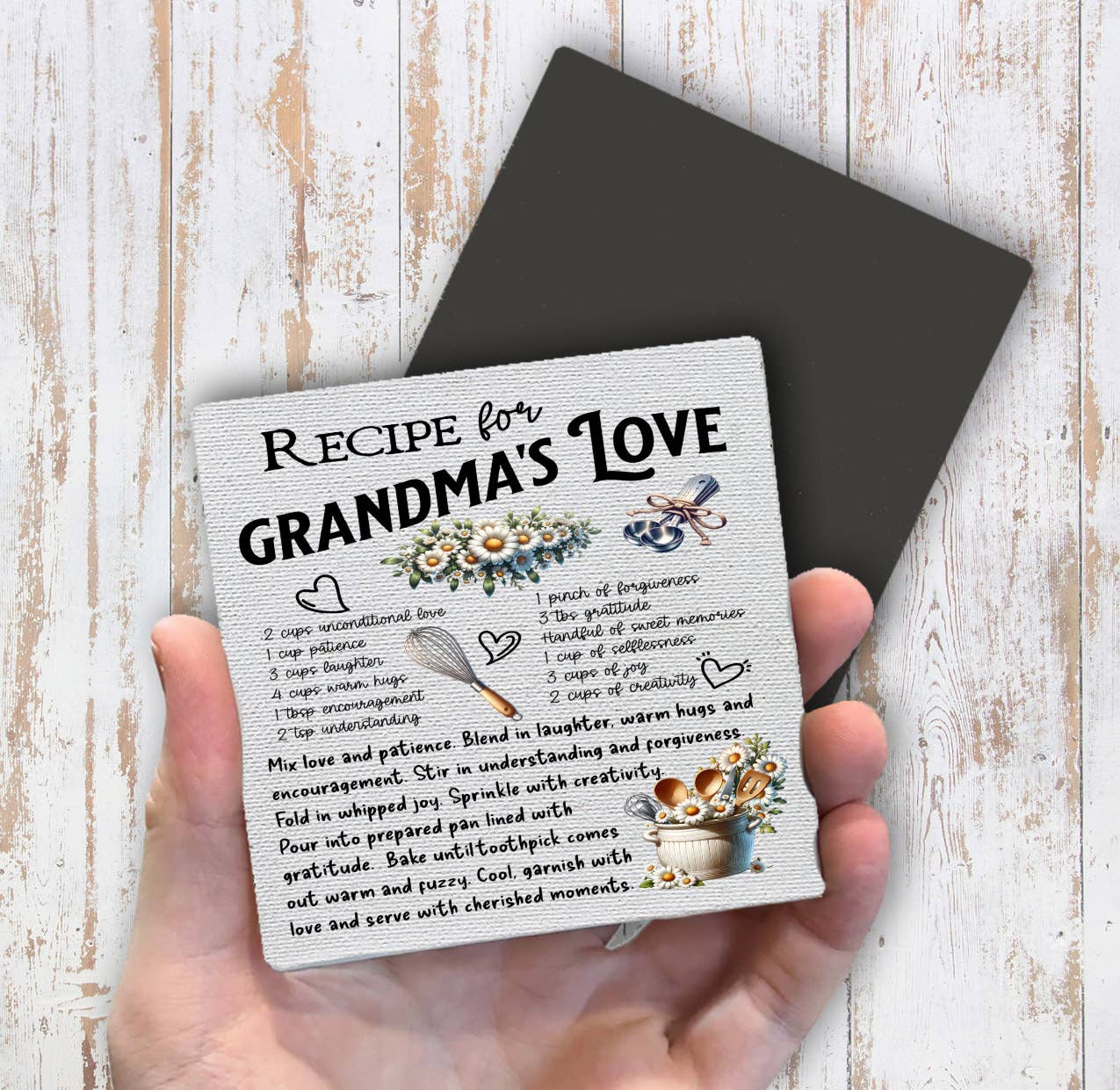 Grandma's Love Recipe Magnet Fridge - Sets of 2