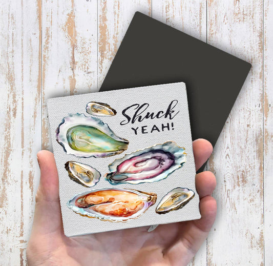 Oysters Shuck Yeah Coastal Beach Magnet Fridge - Sets of 2