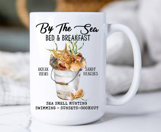 By The Sea Bed & Breakfast Beach Coffee Mug