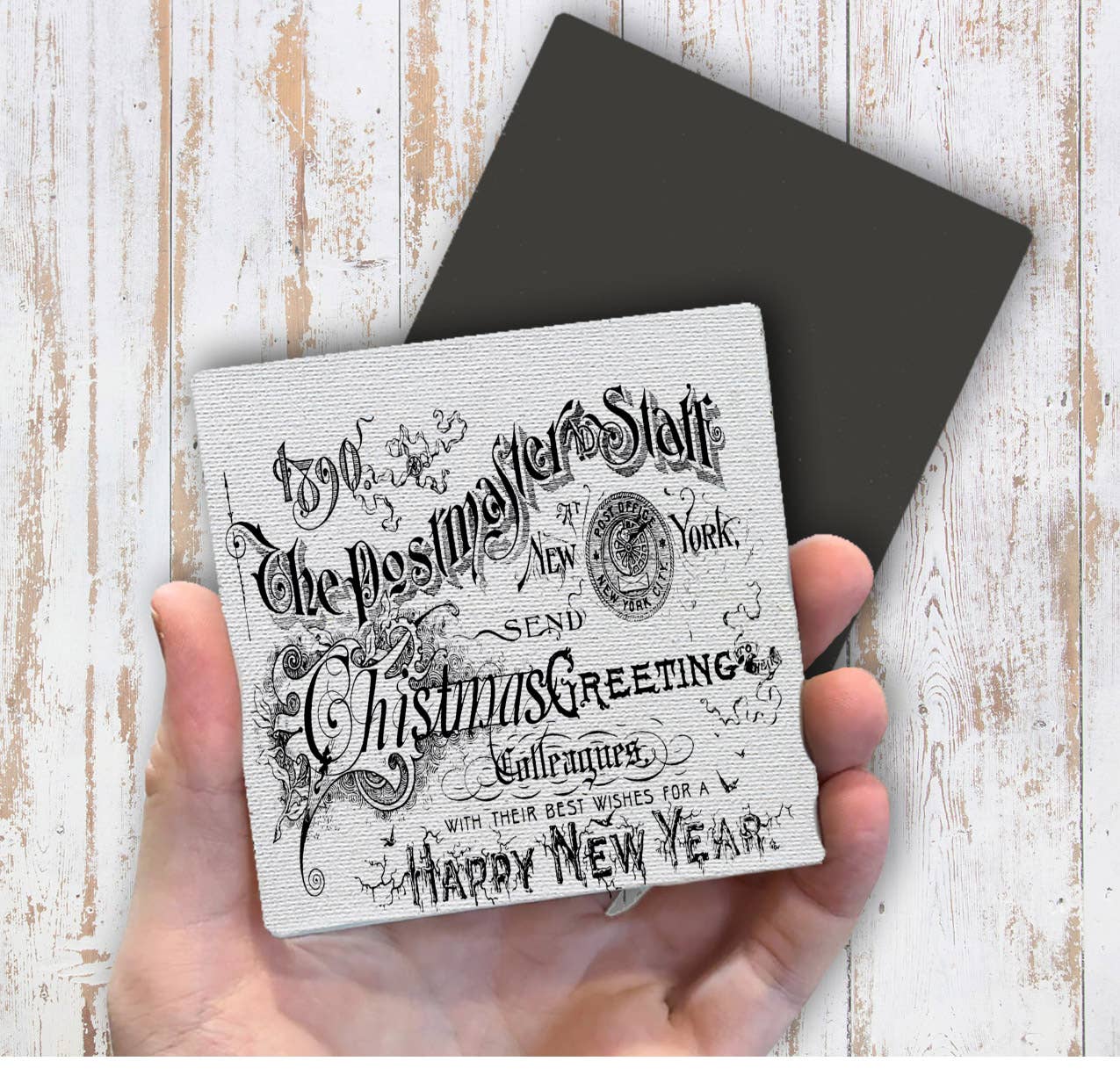 The Postmaster Staff Happy New Year , Magnet Fridge - Sets of 2