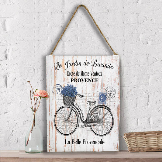 French Purple Lavender Bicycle  Wall Decor