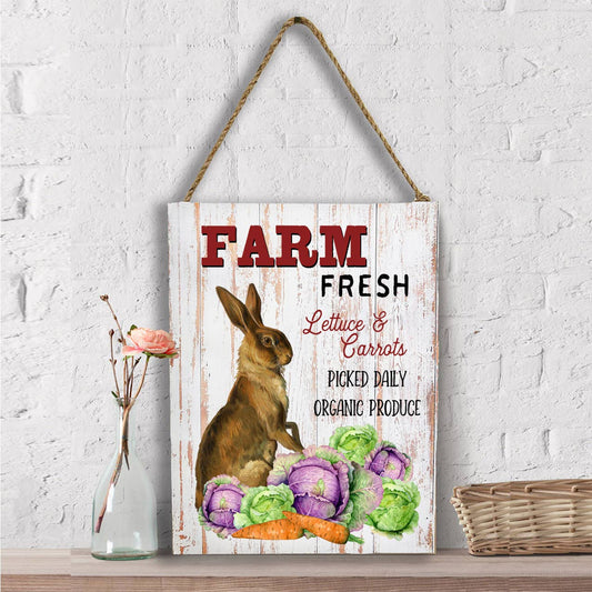 Easter Farm Lettuce Carrot Bunny  Wall Decor
