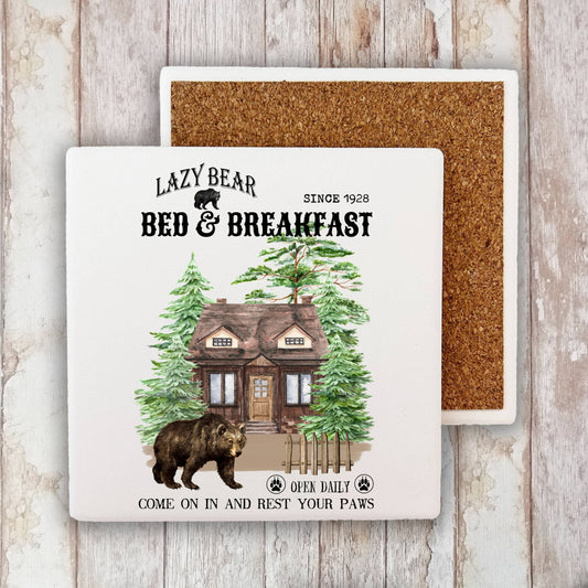 Lazy Bear Bed & Breakfast  Stone Coaster