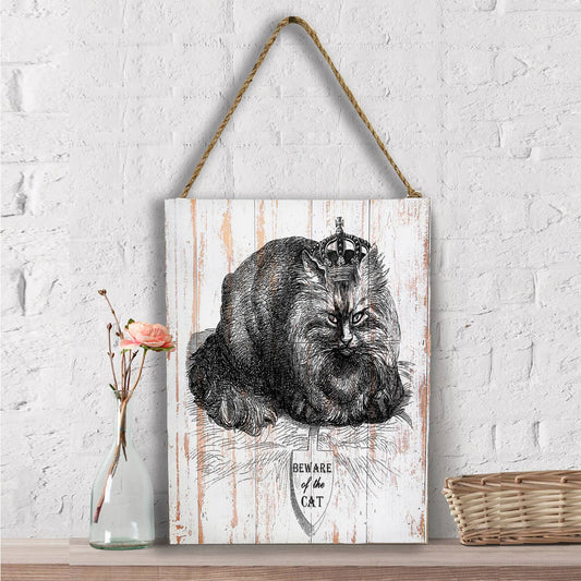 Beware of the Cat Crown, Wall Decor
