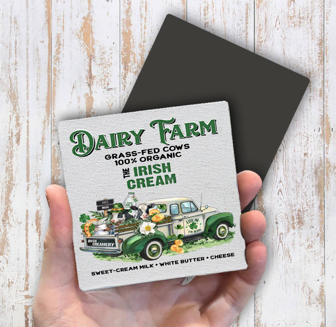 St Patrick's Day irish Crème Dairy Farm Magnet Fridge - Sets of 2