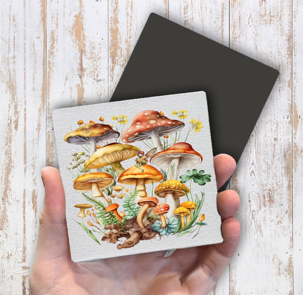 Vintage Mushrooms Botanicals Fairy Magnet Fridge - Sets of 2