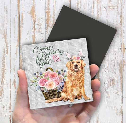 Some Bunny Loves You Lab Dog Magnet Fridge