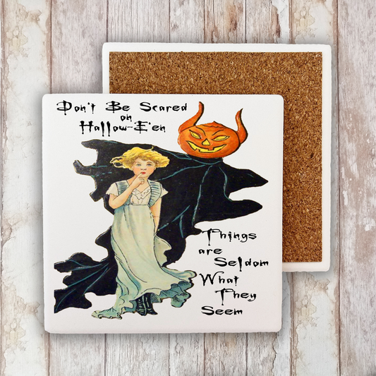 Halloween Vintage Goblin Stone Coaster (Set of 2)
