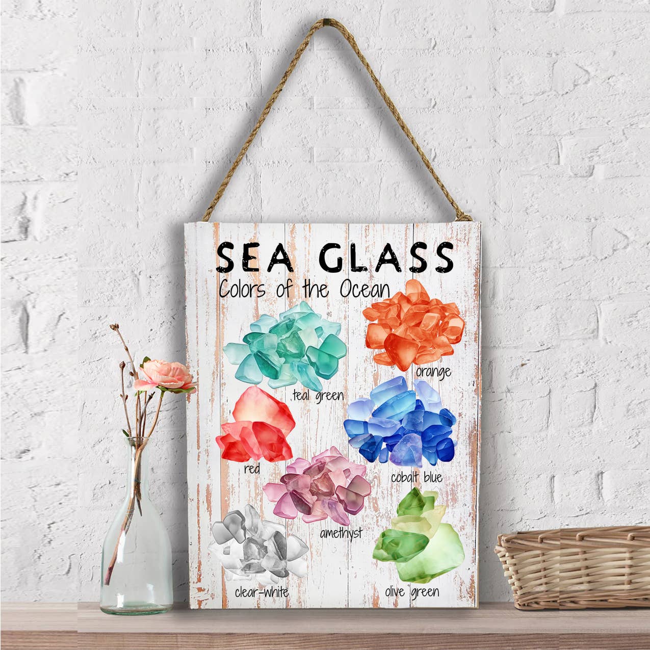 Coastal Beach Sea Glass Ocean Wall Decor
