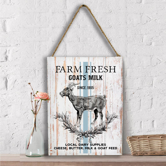 Vintage Farm Fresh Goats Milk Wall Decor