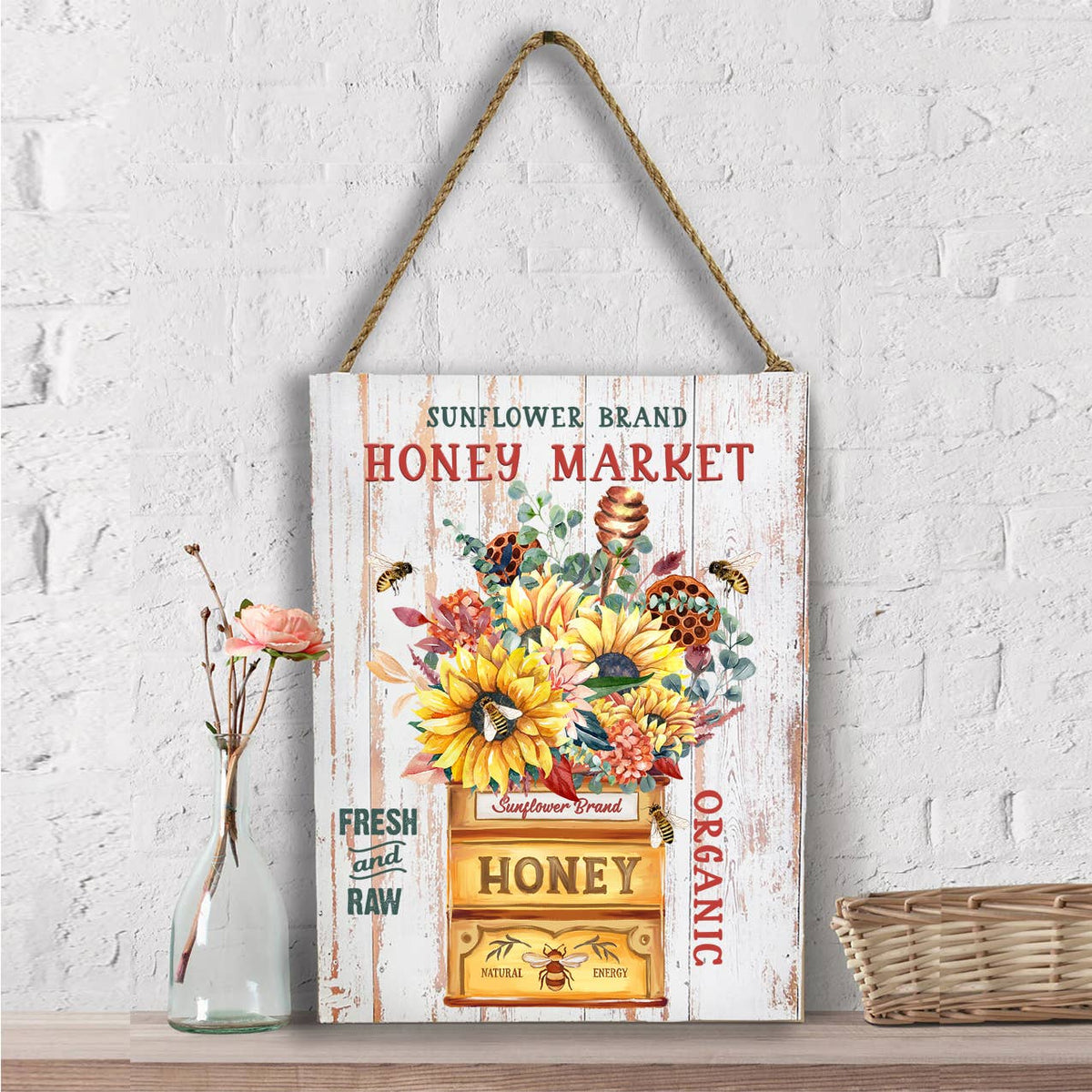 Modern Farmhouse Honey Market Bees Wall Decor
