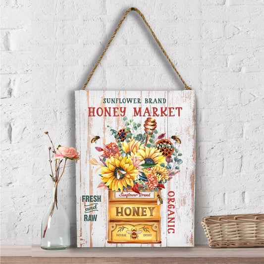 Modern Farmhouse Honey Market Bees Wall Decor