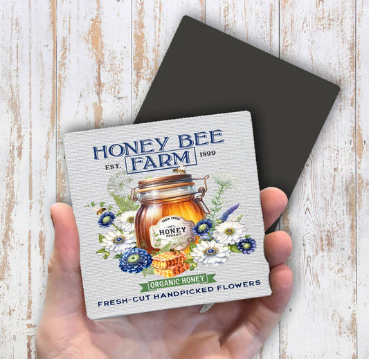 Modern Farmhouse Honey Bee Farm Magnet Fridge - Sets of 2