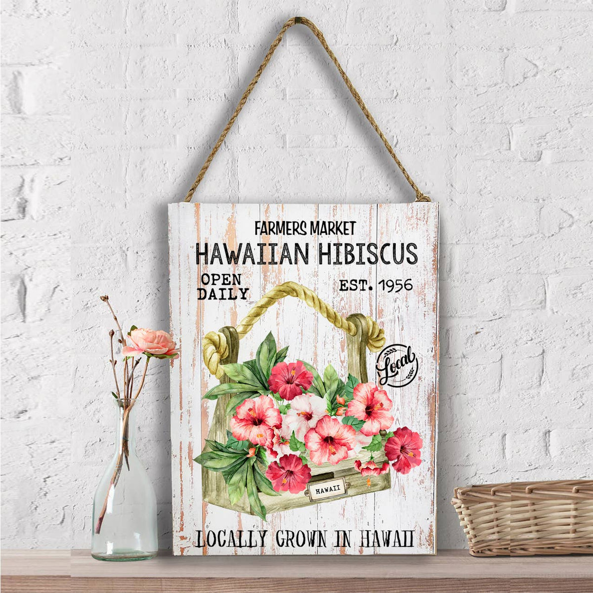 Hawaii State Flower Hibiscus Souvenir Wall Decor