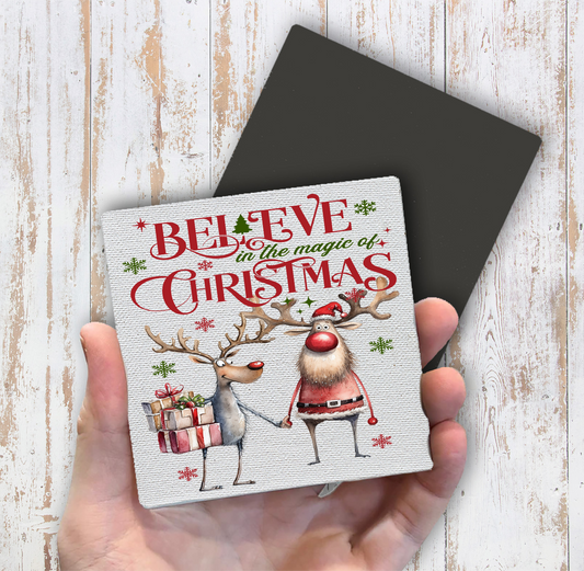Believe in the magic of Christmas Magnet Fridge (Set of 2)