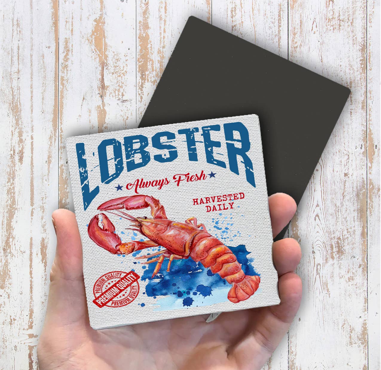 Lobster Always Fresh Maine Coastal Magnet Fridge - Sets of 2