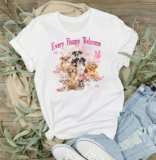 Easter Dogs Every Bunny Welcome T-Shirt