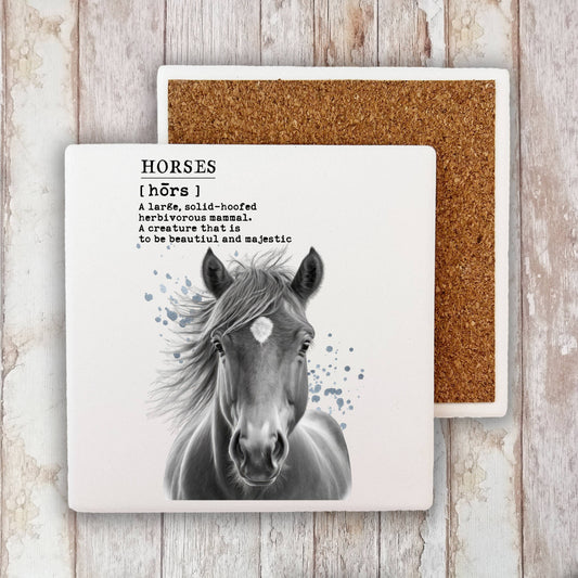Definition of  Horse Stone Coaster