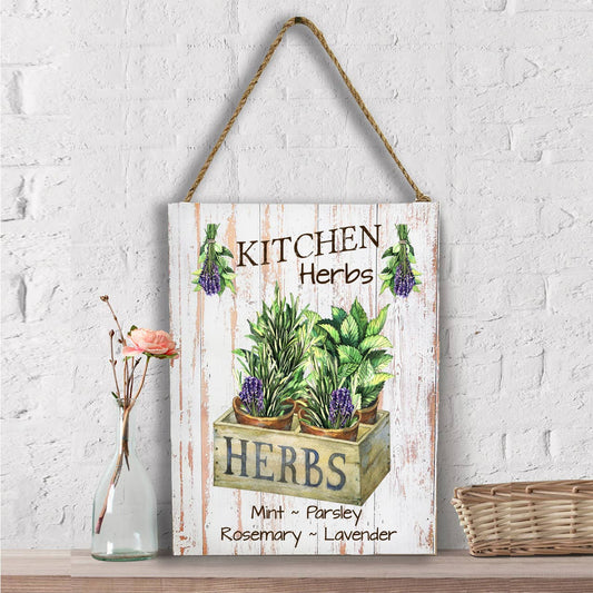 Country Herbs Mint Lavender  Wall Decor