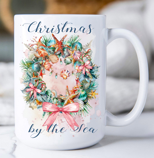 Coastal Christmas by the Sea Coffee Mug