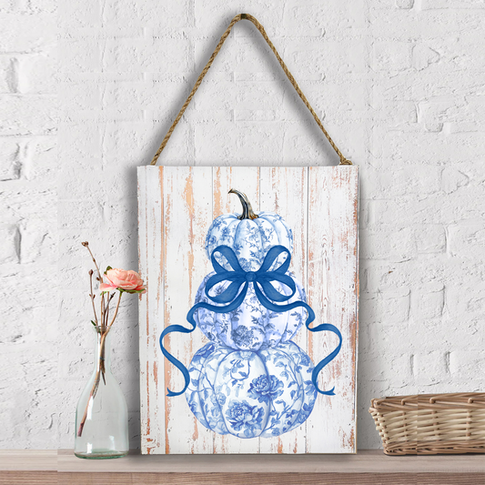 Fall Chinoiserie Blue & White Wall Decor