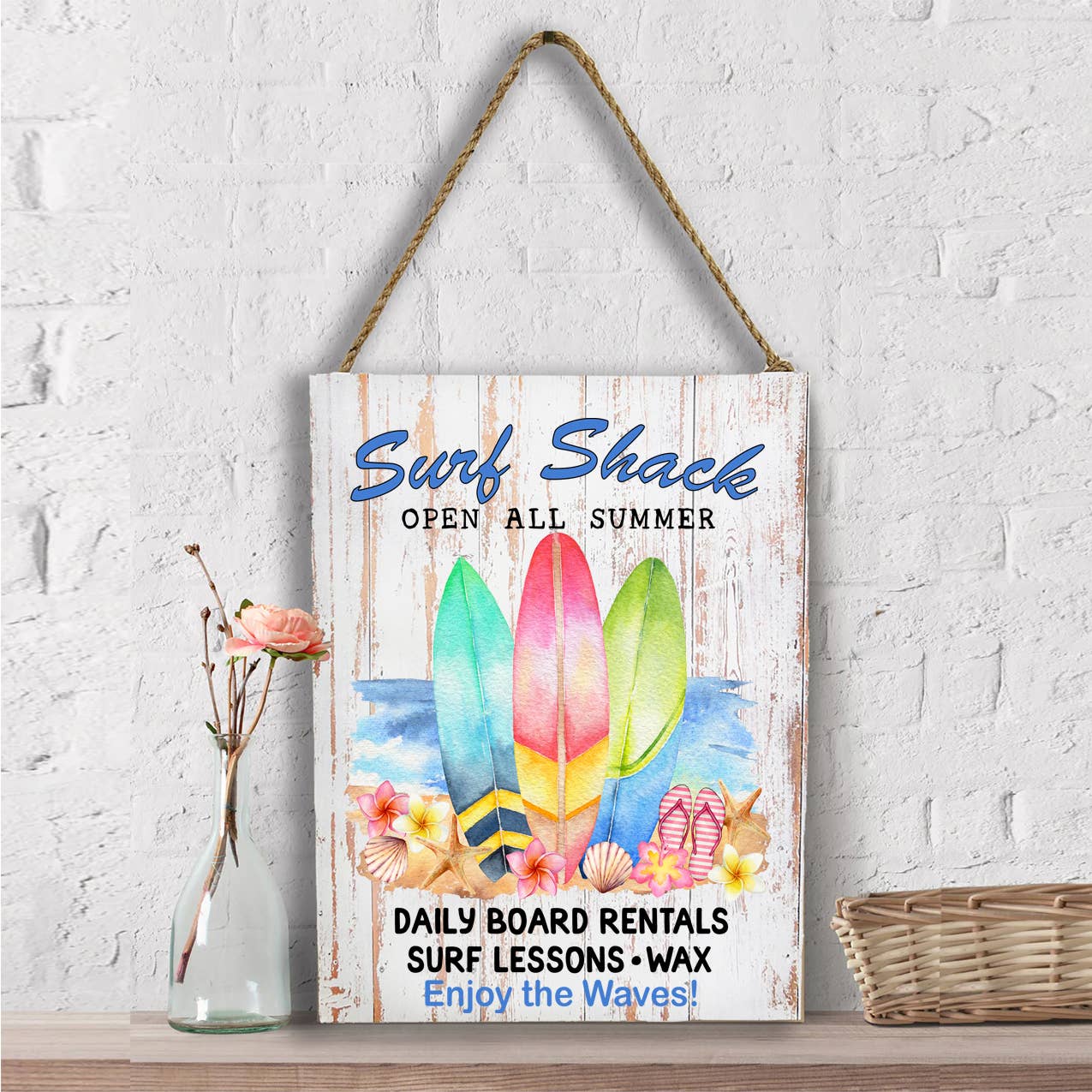 Surf Shack Enjoy the Waves Beach Wall Decor