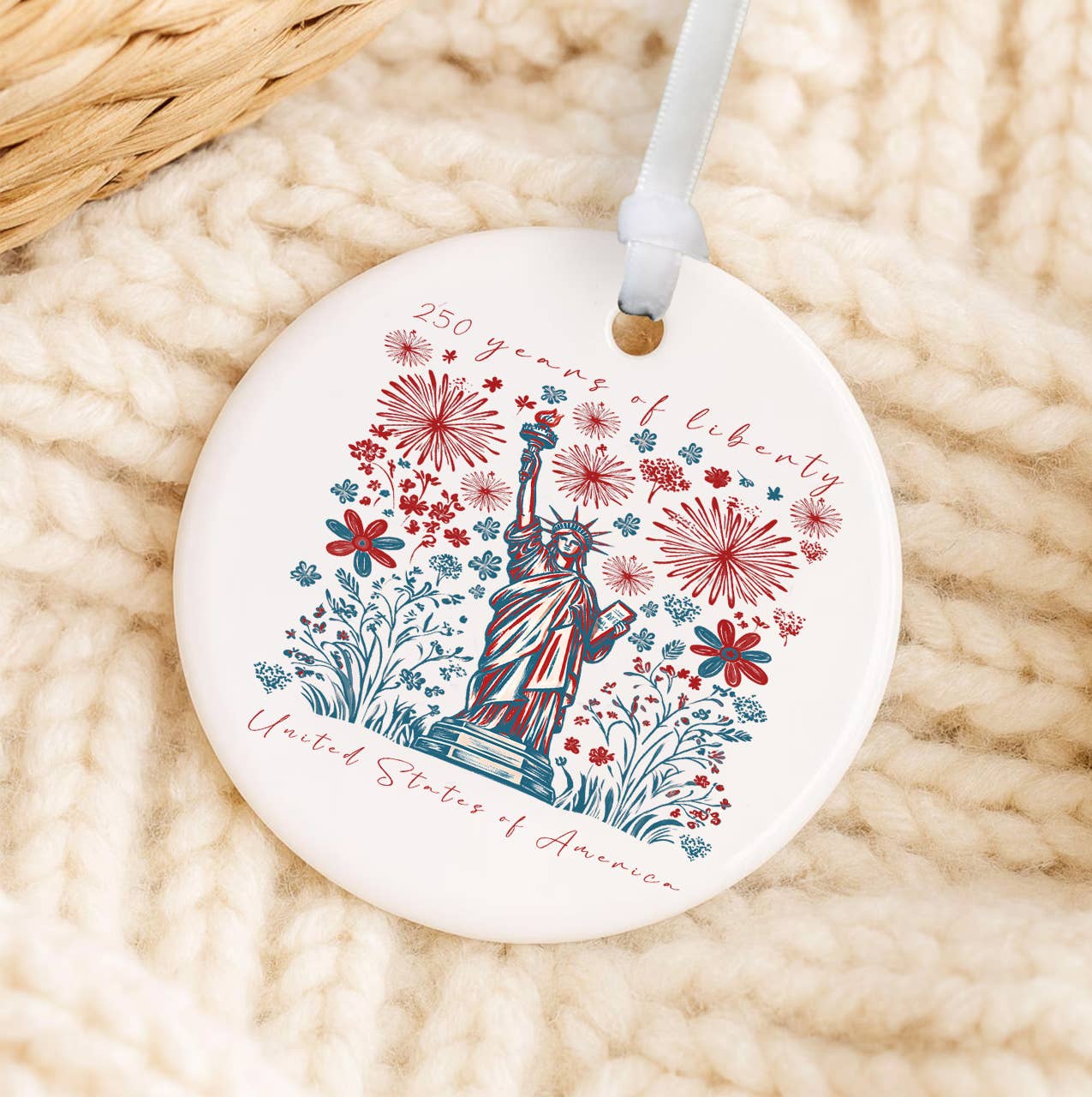 Patriotic Liberty 250 Anniversary America Ornament