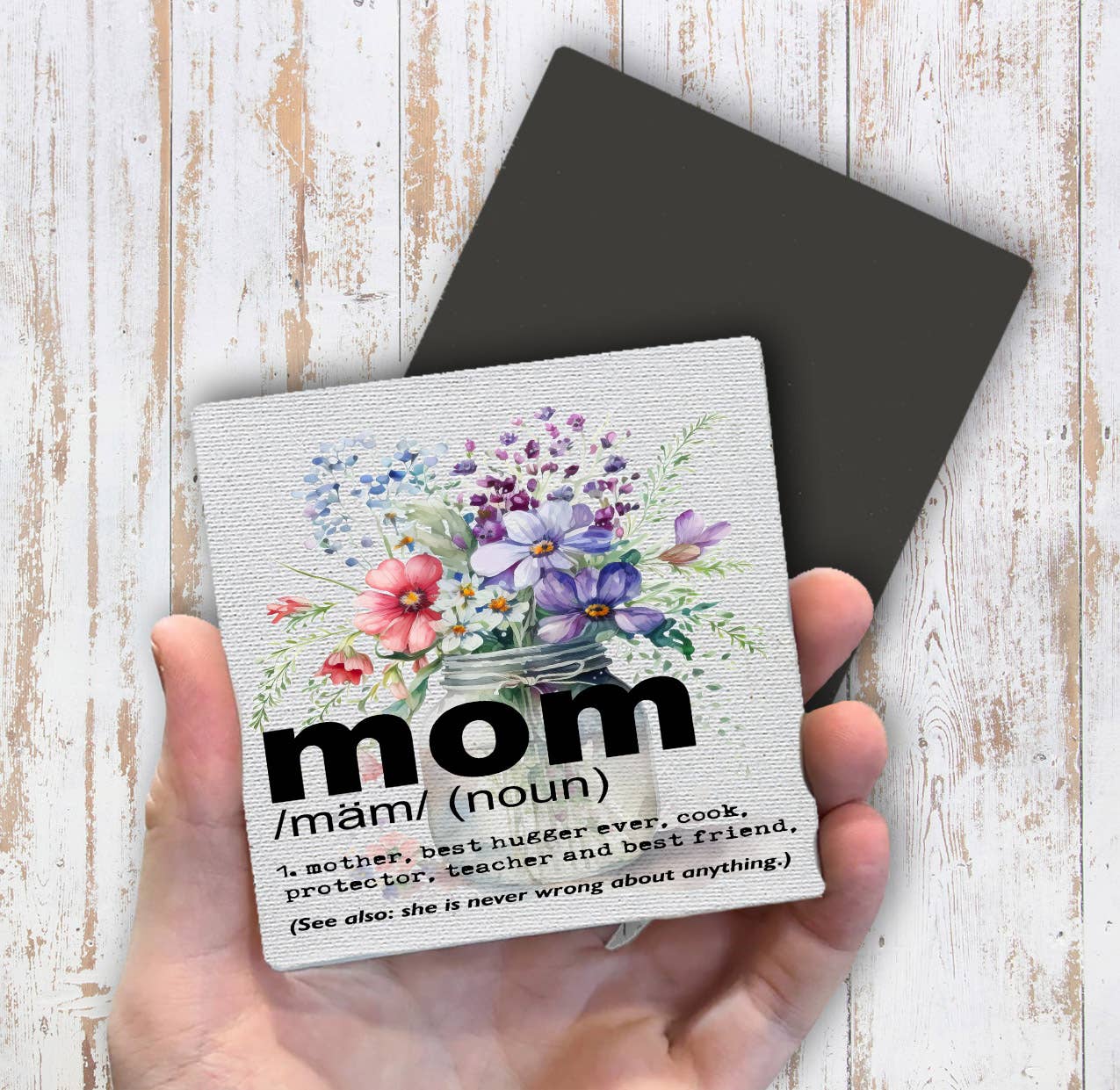 Mom Mother Definition Flowers Magnet Fridge - Sets of 2