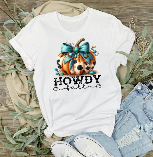 Howdy Fall Turquoise Pumpkin T-Shirt