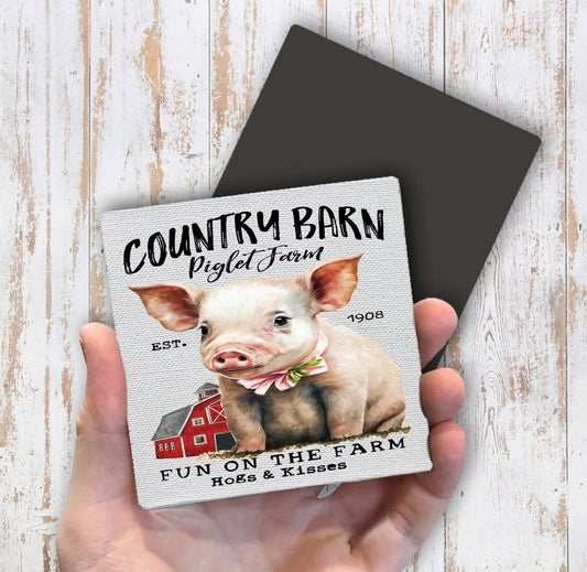 Country Piglet Farm Pig Animals  Magnet Fridge - Sets of 2