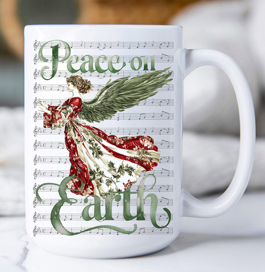 Christmas Peace on Earth Angel Coffee Mug