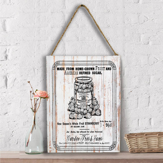 Country Farm, Home Made Strawberry Jam, Wall Decor