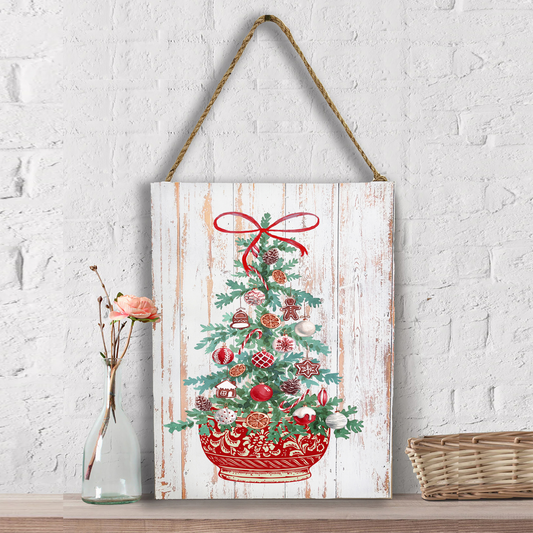 Christmas Chinoiserie Christmas Tree Wall Decor