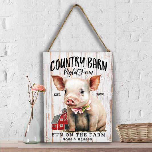 Country Piglet Farm Pig Animals  Wall Decor