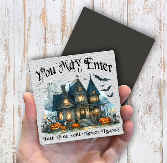 Halloween Hunted House Magnet Fridge (Set of 2)