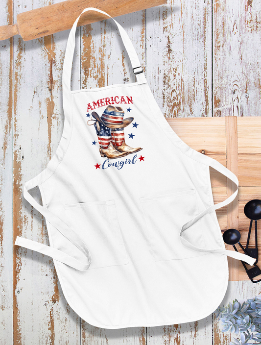 Western American Cowgirl Boots Apron