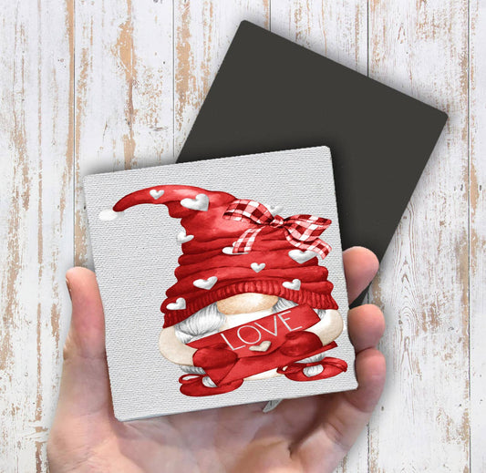 Valentine Red Gnome Love Magnet Fridge - Sets of 2