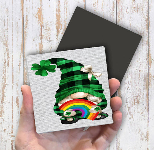 St Patricks Day Gnome Rainbow Magnet Fridge - Sets of 2