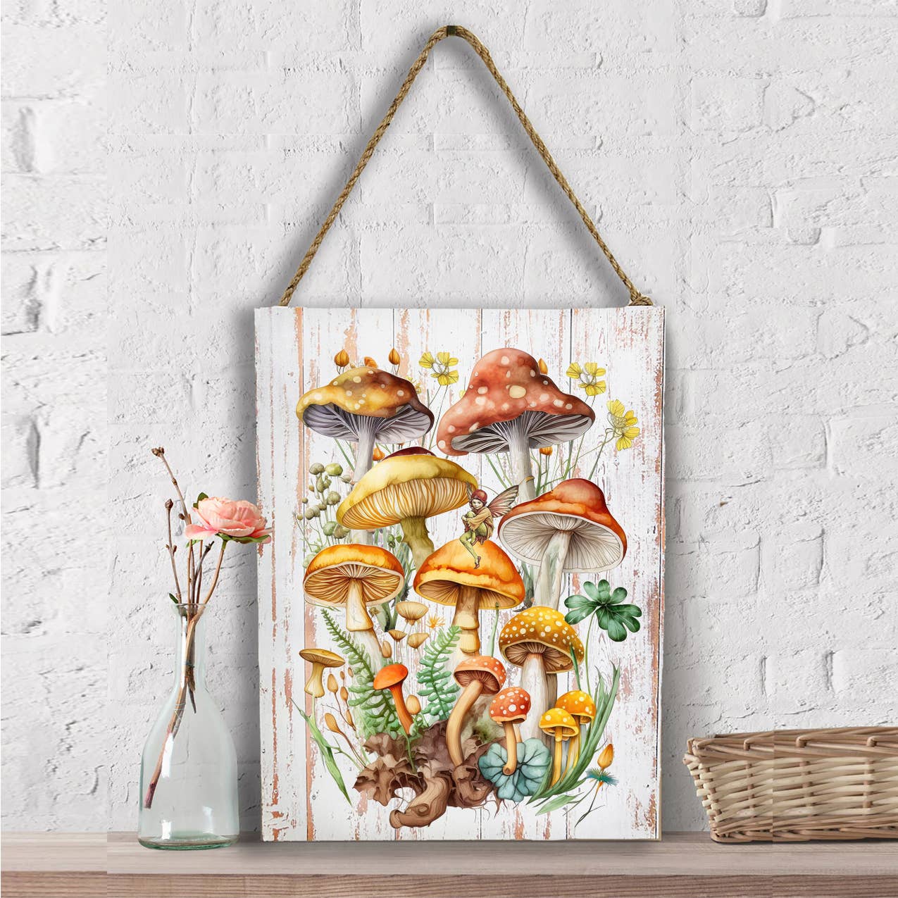 Vintage Mushrooms Botanicals Fairy Wall Decor