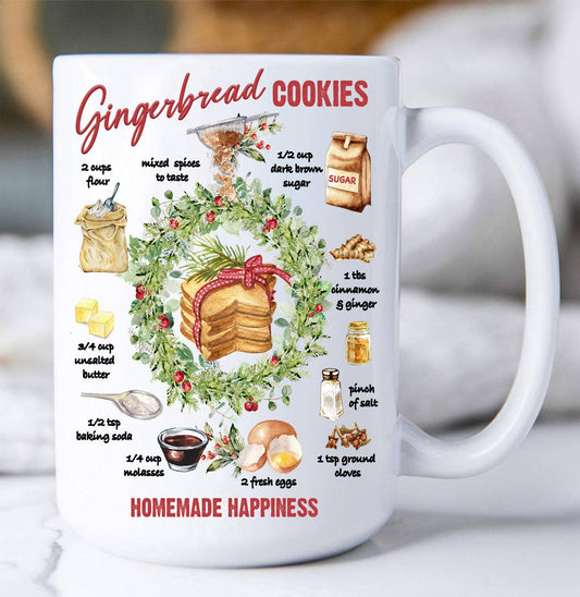 Christmas Gingerbread Cookie Recipe  Coffee Mug