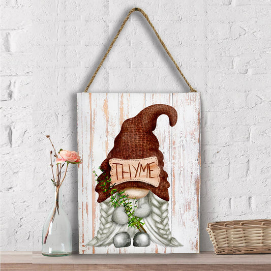 Gnome Herbs Thyme  Wall Decor